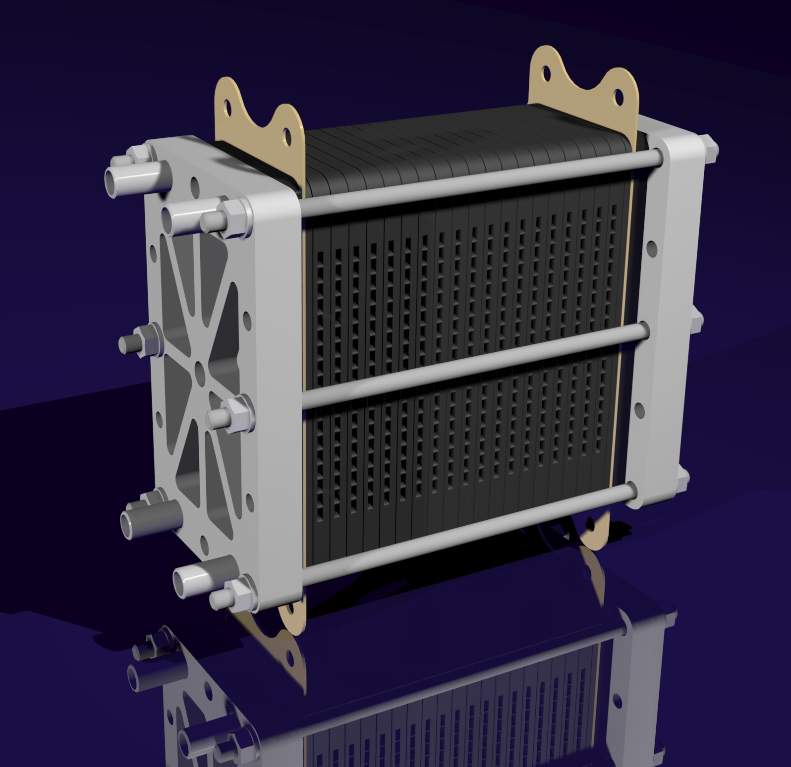 Brennstoffzellenstack mit graphitischen Bipolarplatten