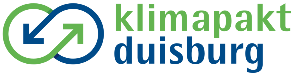 Logo uns Schrift von Klimapakt Duisburg