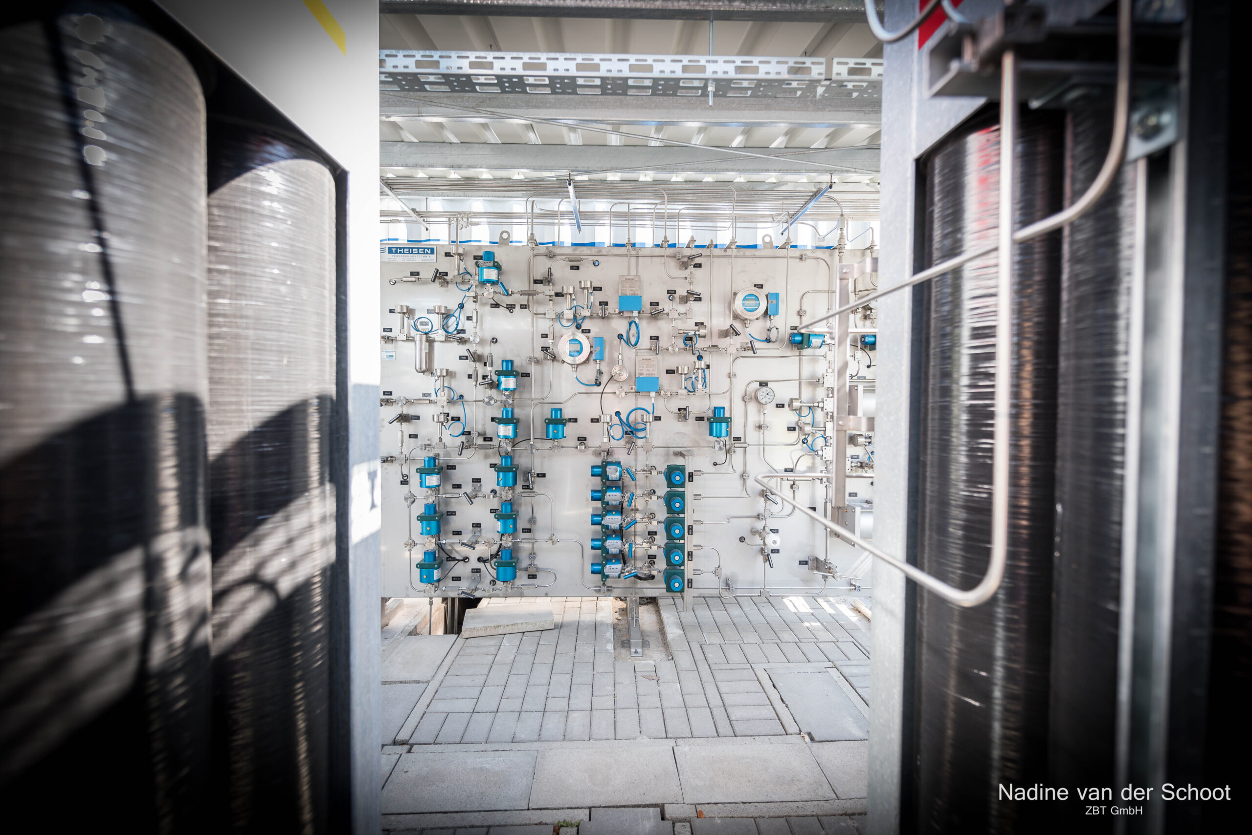 eine Wasserstoff-Schalttafel auf dem Testfeld des ZBT