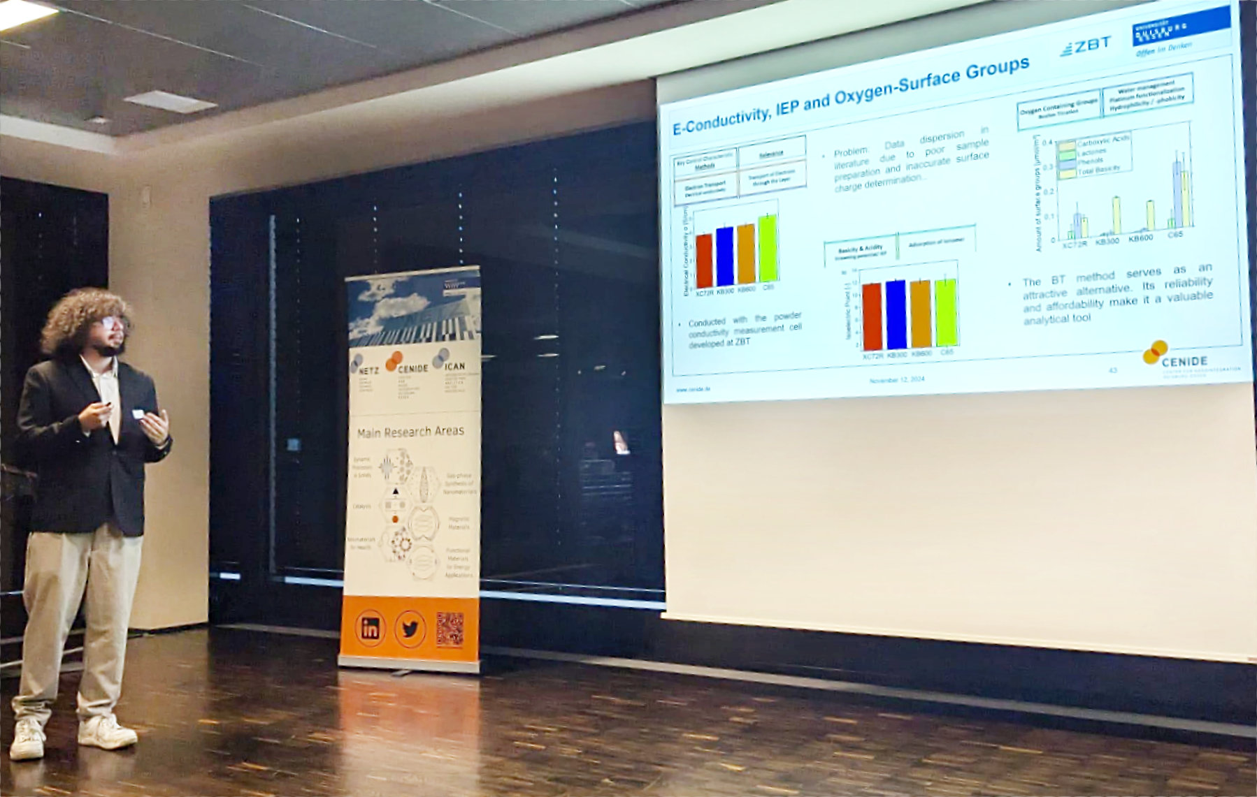 ZBT-Wissenschaftler Adib Caidi präsentiert die Kerninhalte der mit dem CENIDE Best Paper Award ausgezeichneten Publikation